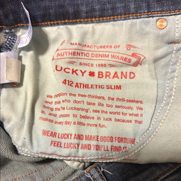 Lucky Brand Men's Blue Jeans Athletic Slim Size 36/30 - Picture 4 of 4